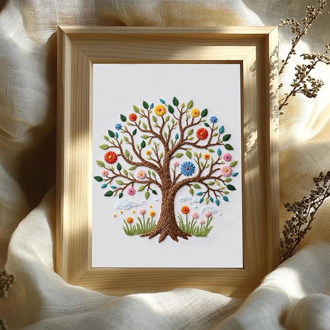 COCOMOX Embroidery Kit for Beginners, 3 Sets Cross Stitch Kits - Image 3
