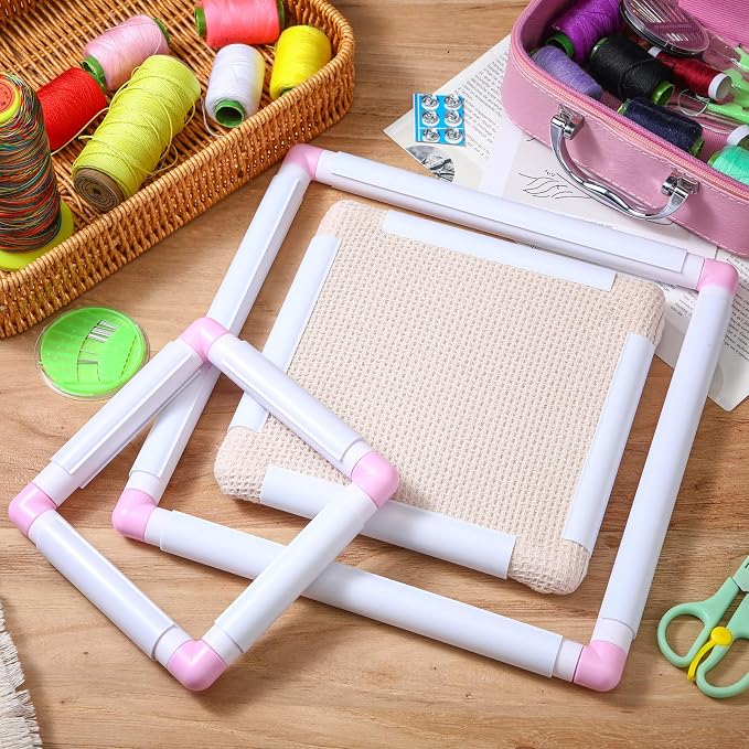 Janinka Embroidery Hoop 3 Pcs Cross Stitch Hoops and Frames White Rectangular - Image 6