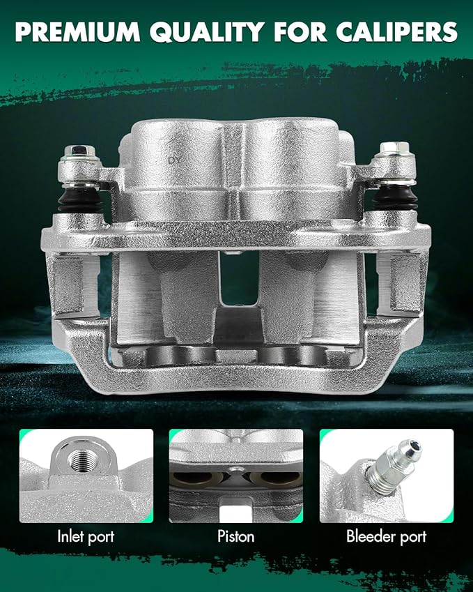 SCITOO 18B4934 Rear Left Disc Brake Caliper w/Bracket Fit For Chev For Express 2500 2003-2020,For GMC For Savana 2500 2003-2020,For GMC For Savana 3500 2003-2020, Double Pistons