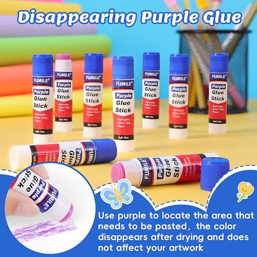36 Pack Glue Sticks Bulk for Kids, Disappearing Purple Glue Sticks for - Image 3