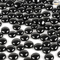 ARSUK Flat Marbles Black Vase Filler Glass Pebbles – Decorative Glass Beads by ARSUK