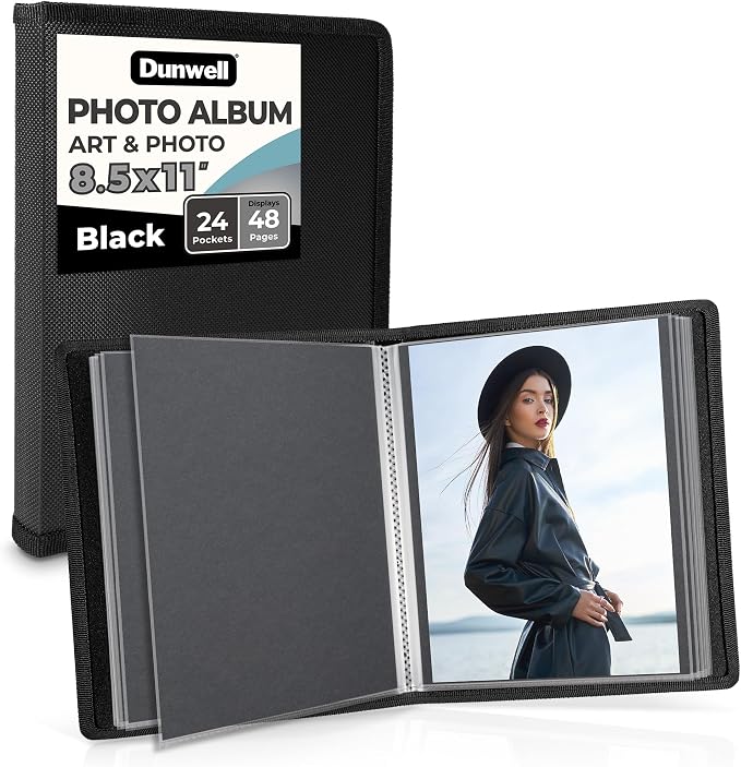 Dunwell Art Portfolio 8.5x11 Folder, Mounting Paper, Portfolio Binder by Dunwell