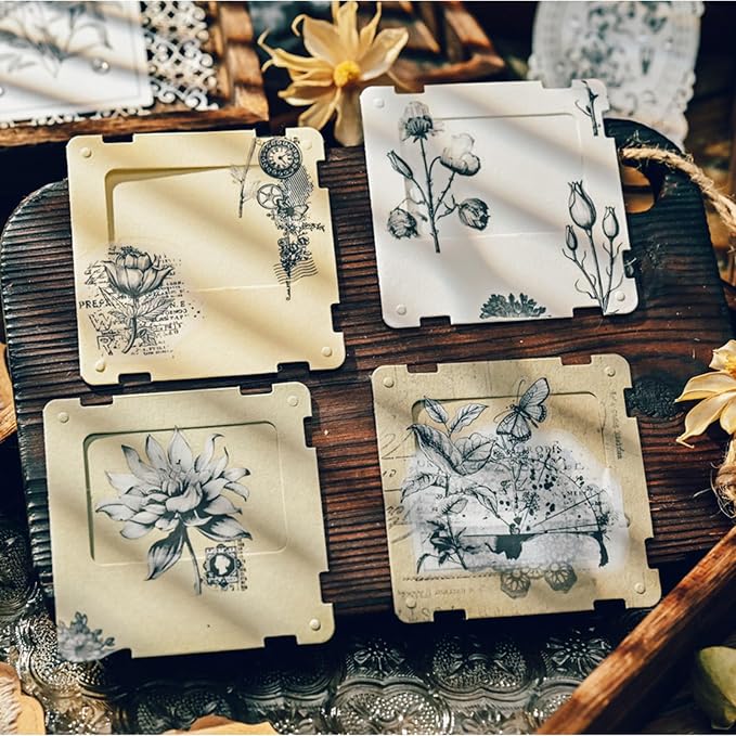 2 Sheets Vintage Floral Rub On Transfer Stickers, - Image 7