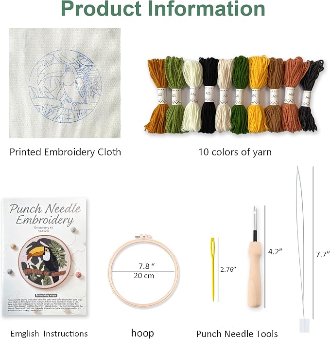 Myfelicity Punch Needle Embroidery Kit, Beginner Craft Set - Image 3