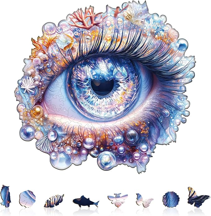 Abyssal Eye Puzzles Adults Gifts Wooden 235 Pieces 13.4 * 12.7in by Jollitot