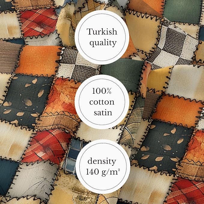 100% Cotton Fabric by the Yard – Turkish Quality Quilting & Sewing Fabric - Image 4