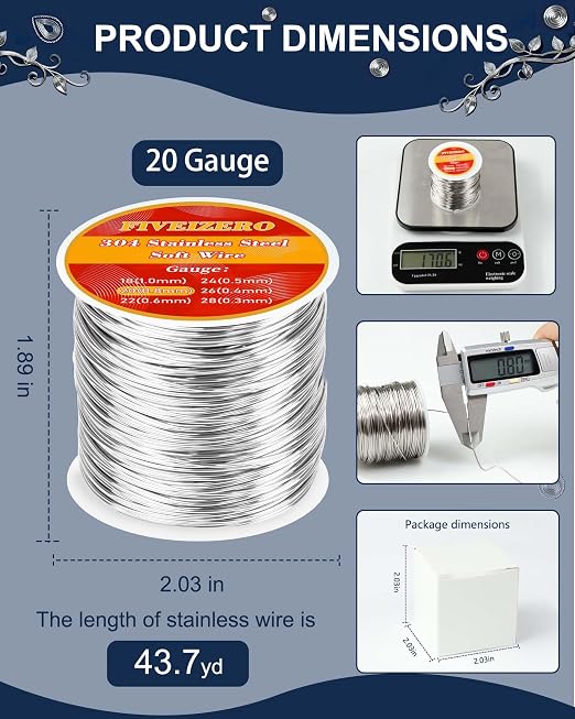 FIVEIZERO 20 Gauge 304 Stainless Steel Wire - Image 2