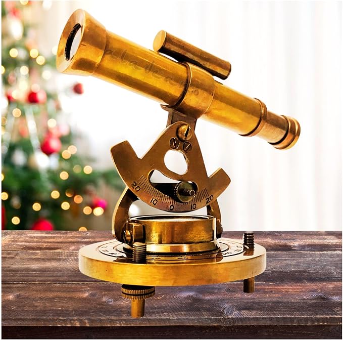 Brass Alidade Decorative Telescope 4" - Image 5