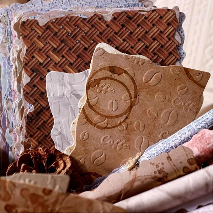144 Sheets 3D Embossed Scrapbook Paper, 4x5.5 Letterpress Textured Ephemera - Image 7