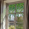 Original Hand Drawn Faux Stained Glass Window Hanging Clings，Double Sided See by ChicSkin