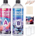 Pnente Crystal Clear Epoxy Resin Kit, 32oz Professional Self-Leveling No-Bubble by Pnente