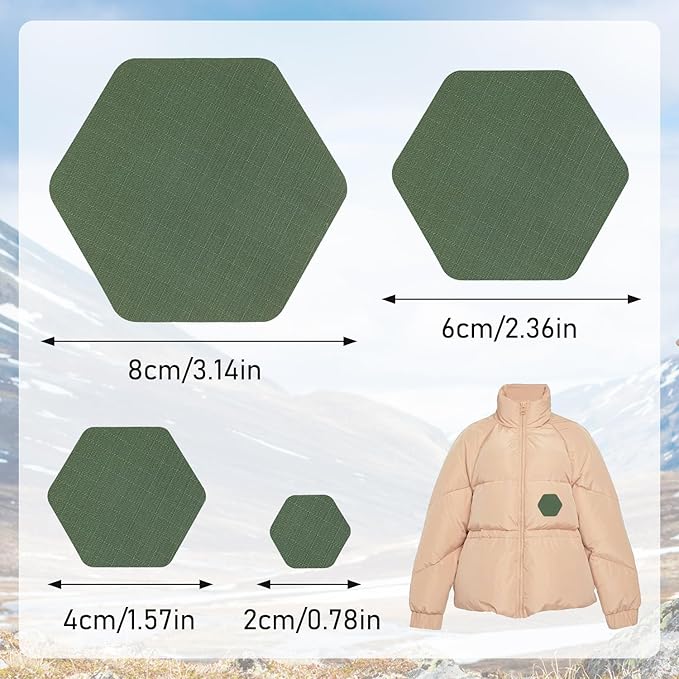 Down Jacket Repair Patches - Highly Effective Repair of Nylon Fabric, Waterproof Self-Adhesive Repair Patch for Down Jackets, Tents, Raincoats, Outdoor Equipment