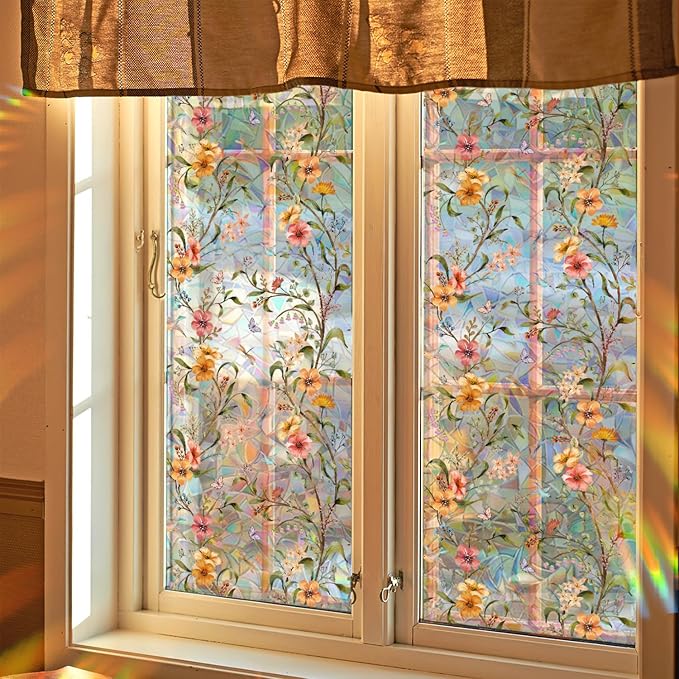 Stained Glass Window Film, Window Privacy Films, Rainbow Glass Decals Stickers - Image 7