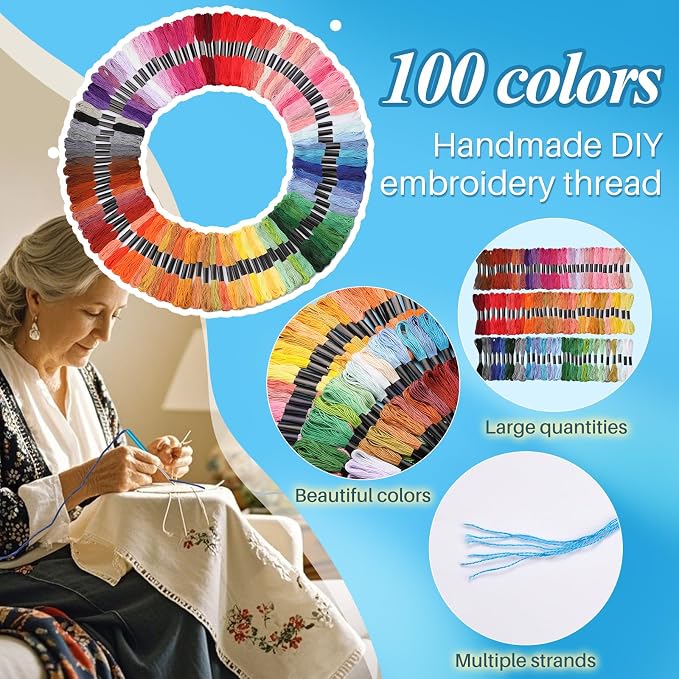 JUPEAN Embroidery Kit, Punch Needle Kit, Punch Needles Kit - Image 3