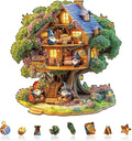 Elf Tree House Puzzles Adults Gifts Wooden 240 Pieces 13.4 * 12.9in by Jollitot