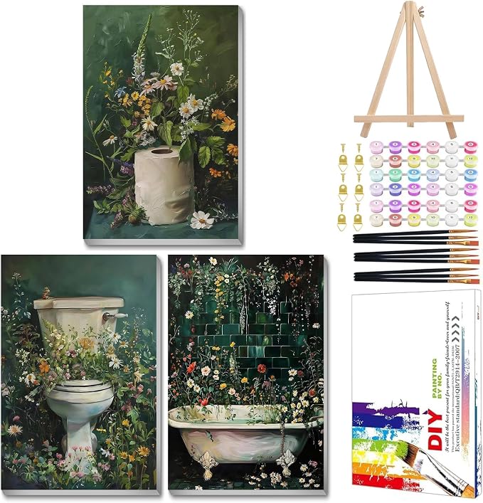 Mandun 3 Pack Paint by Numbers Kit by MANDUN
