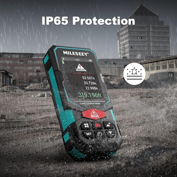 Laser Measure, MiLESEEY 330Ft Laser Distance Meter, Rechargeable Multifunctional Laser Measurement Tool with Pointfinder Camera,P2P Technology, Perfect for Outdoor Long-Range Measuring