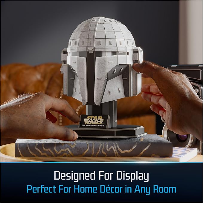 4D Build, Star Wars Mandalorian Helmet 3D Model Kit, Star Wars Collectibles & - Image 5