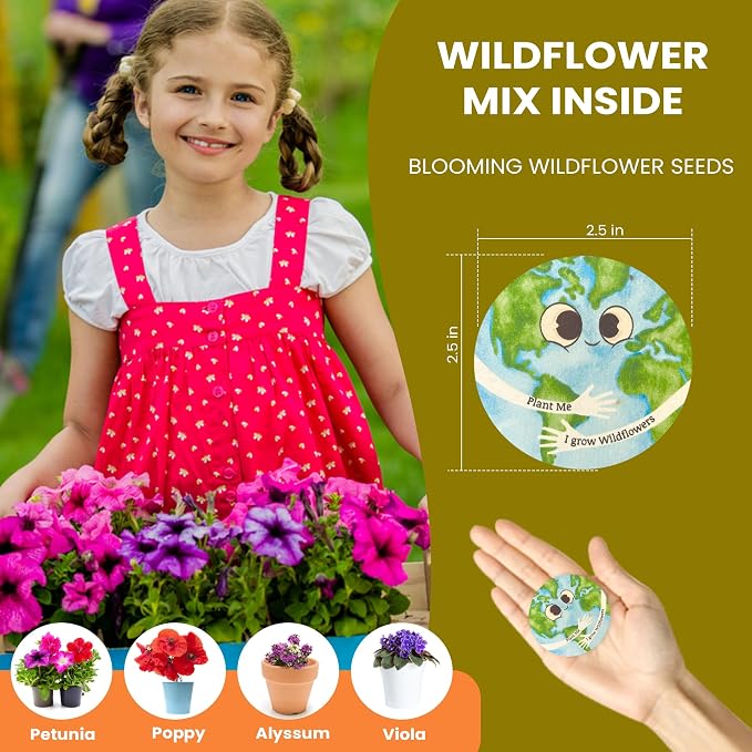25 Plantable Seed Paper Earth Day Cards- Embedded - Image 3