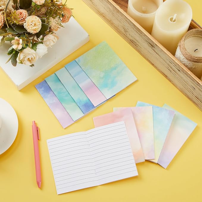 Tenceur 100 Pcs Mini Tie Dye Notebooks Pocket Notepads Bulk Tie Dye Small Memo - Image 8