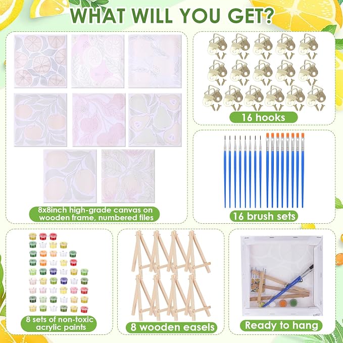 RoundFunny 8 Set Paint by Numbers Kit - Image 2