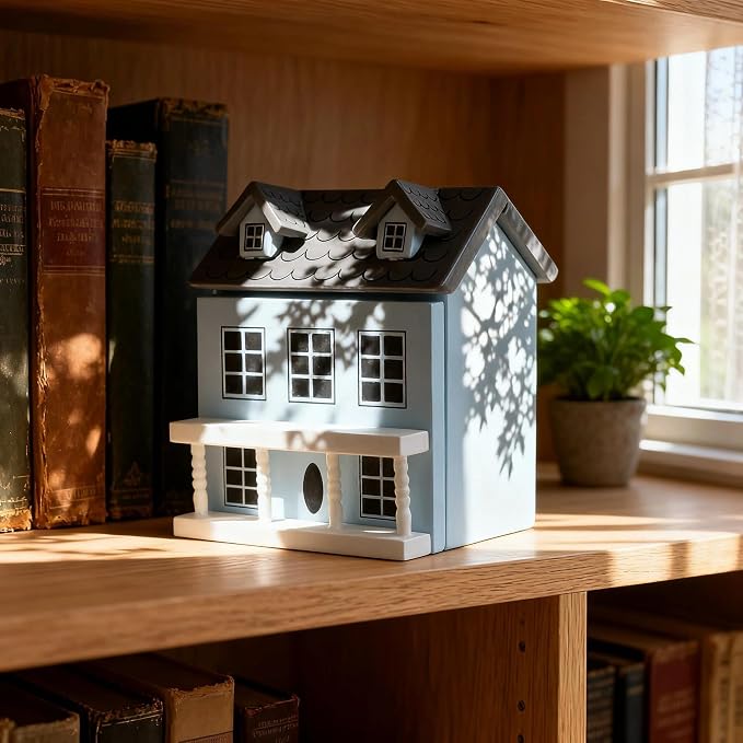 Miniature Villa Model Wooden Tiny House Compact Dollhouse Mini House Storage - Image 3