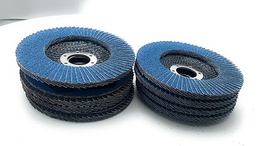SIGNI Premium Zirconia Flap Discs for Grinding Metal Steel 10-Pack (4.5 inch T27 60#)