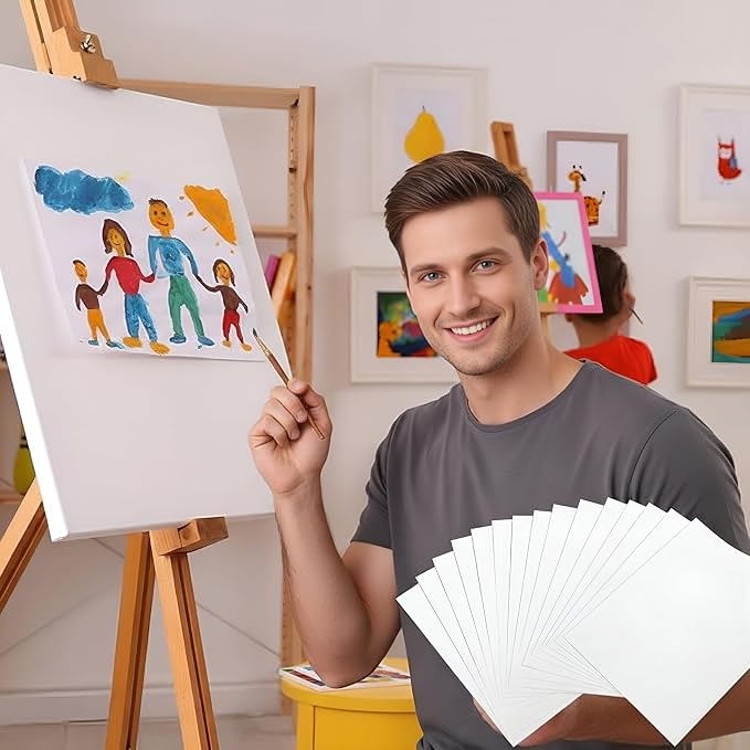 TecUnite 60 Sheets Watercolor Paper Pad Bulk Art White Cold Press Painting Paper - Image 5