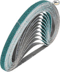 HARFINGTON 1/2 x 24 Inch Sanding Belts, 24 Pcs 24 Grit Zirconia Abrasive Belt Sander File Belt for Woodworking, Metal Polishing, Knife Sharpener