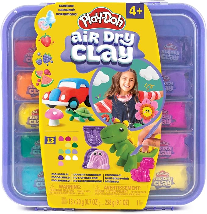 Play-Doh Air Dry Clay Case, Scented Variety Pack, 13 Air-Dry Clays, Fun Molds - Image 9