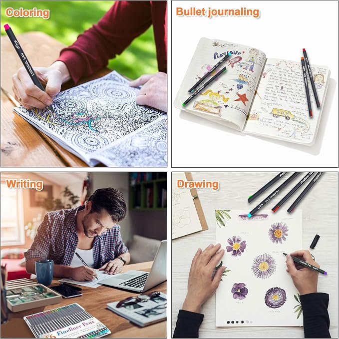 Vanstek 46 Pack Journal Planner Colored Pens, Fineliner Pens - Image 7