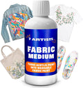 Fabric Medium for Acrylic Paint 8.45 fl oz – Turn Acrylics Into Washable Fabric by 7+Artists