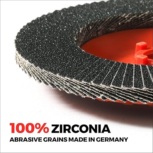Jumbo Zirconia Flap Discs 4 1/2 for Angle Grinder, 80 Grit Type 27 High Density Trimmable 5/8"-11 inch Grinding Wheels for Grinding, Rust Removal, Sanding and Finishing - 10 Pack