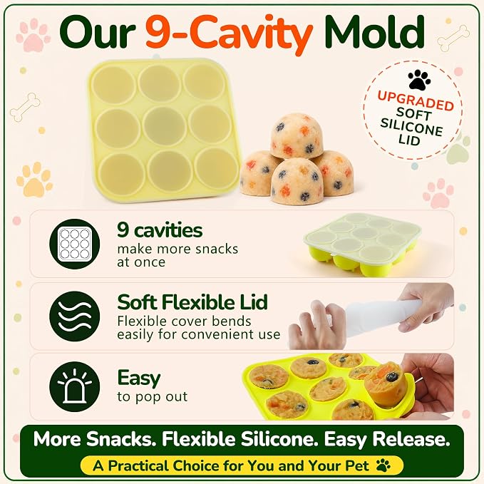 9-Cavity Silicone Freezer Dog Treat Mold - Image 5