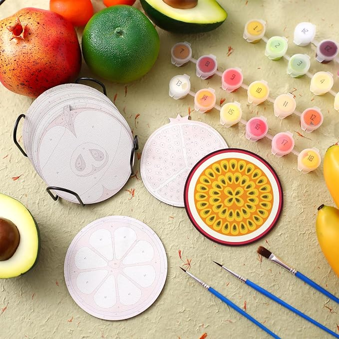 Reallnaive 8 Pcs Fruit Paint by Numbers Kit - Image 2