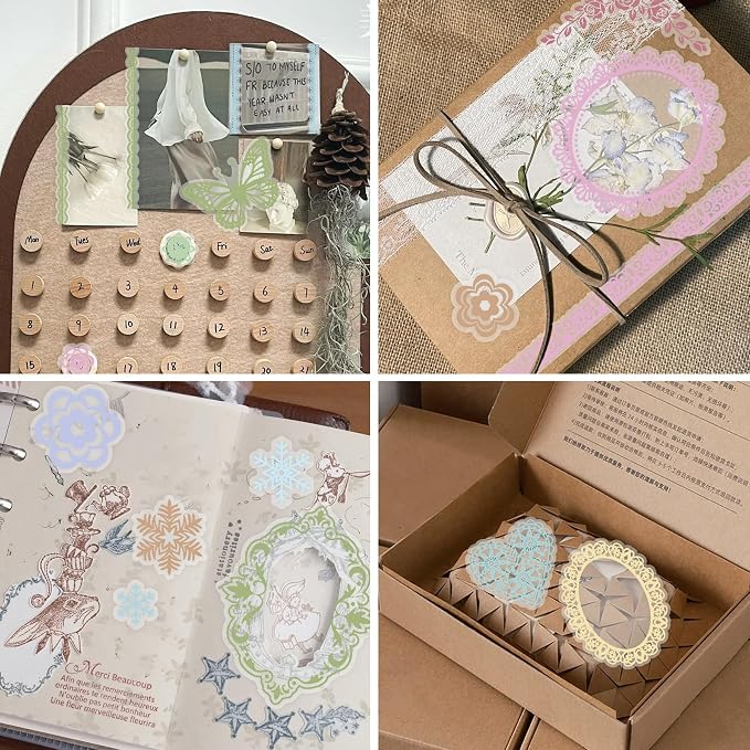 130 Pcs Lace Scrapbook Stickers - Image 5