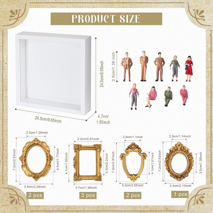 Lineshading DIY Mini Silhouette Shadow Box Museum Frame Kit - Image 3
