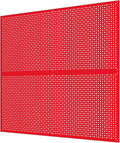 Metal Pegboard for Garage Storage,Steel Pegboard Heavy Duty 16-Inch X 32-Inch Metal Peg Board Tool Organization Panels (Red, 2 Pack)