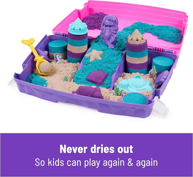 Kinetic Sand Mermaid Palace Set, Moldable Play Sand Sensory Toys, Ages 3+ | - Image 7