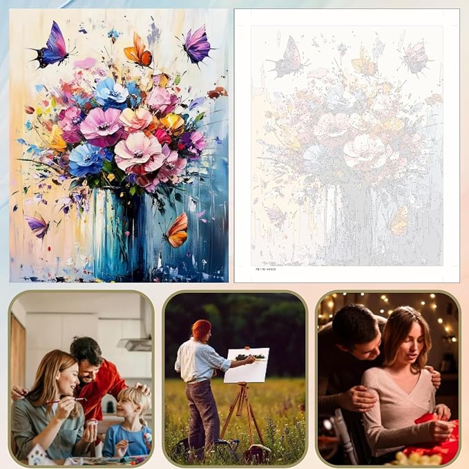 5DDIYART Butterfly Flower Paint by Numbers - Image 6