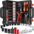 SOMELINE Crimp Tool Connector Kit, JST-XH/SM/SYP 2.5mm and Du pont 2.54mm Connector Set, 27 Types of Connectors, 30-20 AWG Ratcheting Crimper for JST Series,KF2510,Molex,AMP EI Series