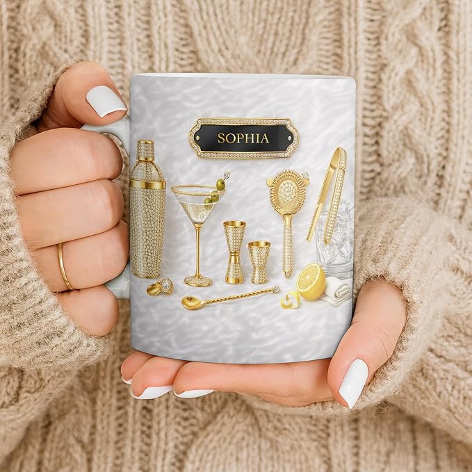 Personalized Cocktail Mug, Custom Name Coffee Cup - Image 9