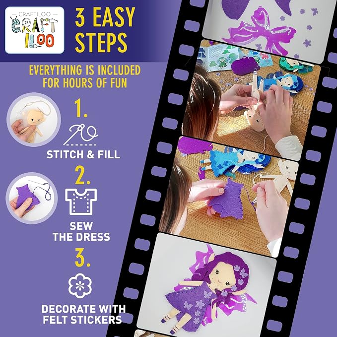 Fairy Elves Sewing Kit for Kids, Fun and Educational Fairytale Craft Set for - Image 4