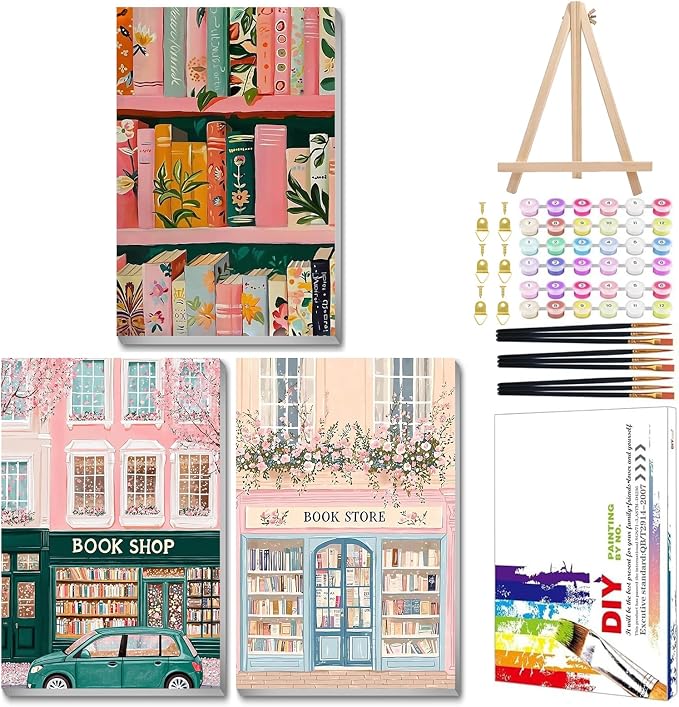 Mandun 3 Pack Paint by Numbers Kit by MANDUN