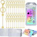 Sasylvia 60 Pcs Beadable Keychain Bars Bulk Making Kit 20 Beaded Keychain 20 by Sasylvia