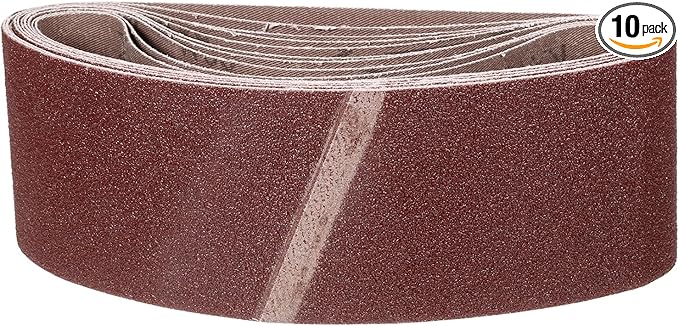 2-1/2 x 14 Inch Sanding Belt, 10 Pcs 80 Grit Knife Sharpener Belts Work Sharpening for Belt Sander Knife Carving Tool Metal Working