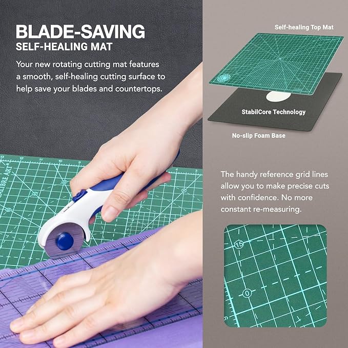 Calibre Art Self Healing Rotating Cutting Mat 18x18 - Image 3