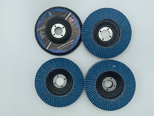 SIGNI 4" x 5/8" Premium Zirconia Flap Discs T27 10-Pack (Grit 120#)