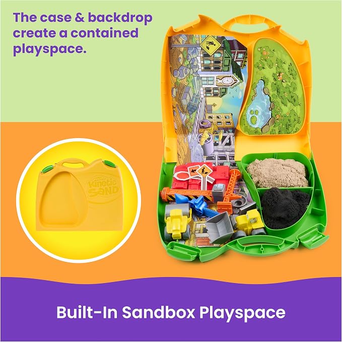 Kinetic Sand Construction Zone, Moldable Play Sand Sensory Toys, Ages 3+ - Image 5