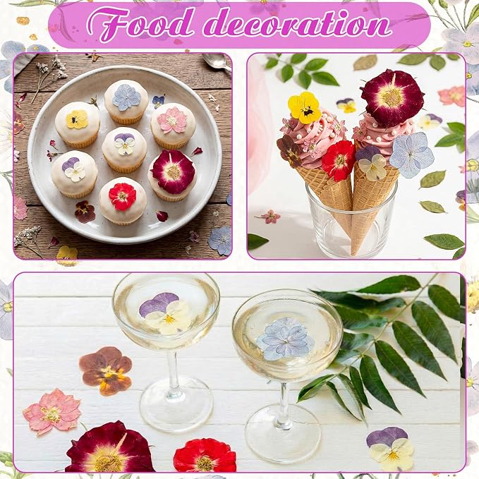 96 Pcs Natural Dried Pressed Edible Flowers - Image 6